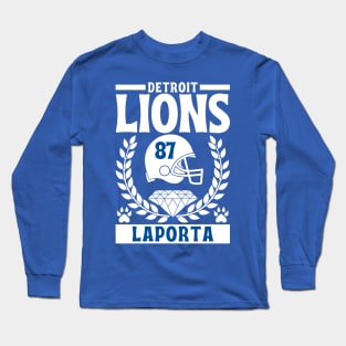 Detroit Lions Sam Laporta 87 American Football Long Sleeve T-Shirt